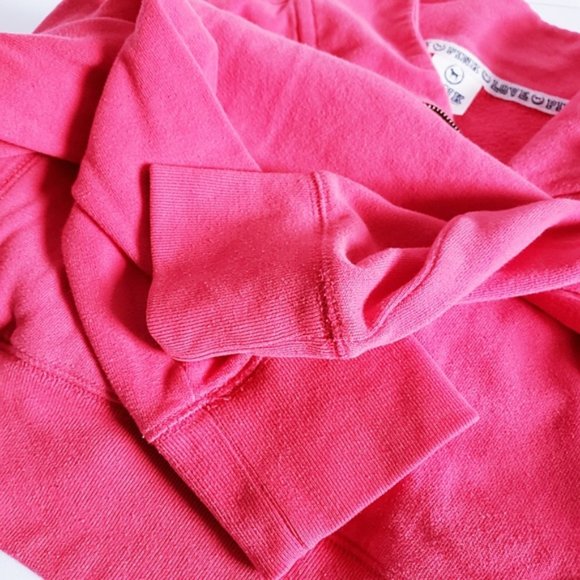 PINK Victoria's Secret Quarter Zip Pullover Love Pink Sweatshirt M - Picture 6 of 7